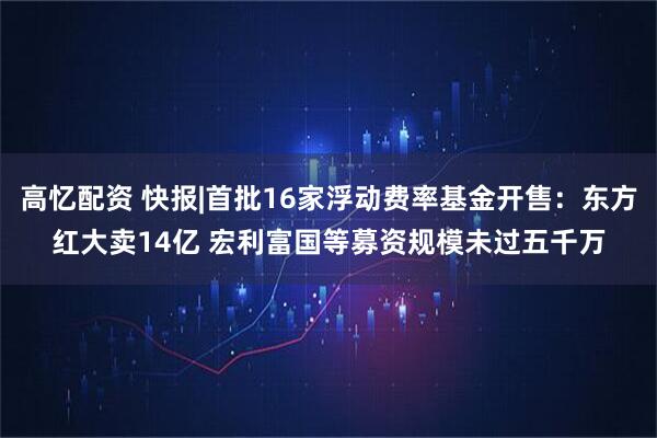 高忆配资 快报|首批16家浮动费率基金开售：东方红大卖14亿 宏利富国等募资规模未过五千万