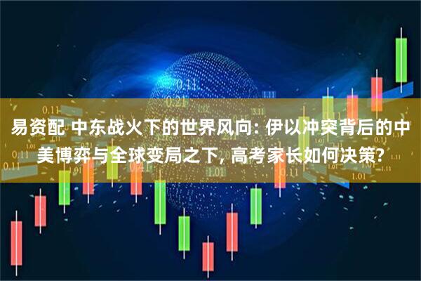 易资配 中东战火下的世界风向: 伊以冲突背后的中美博弈与全球变局之下, 高考家长如何决策?