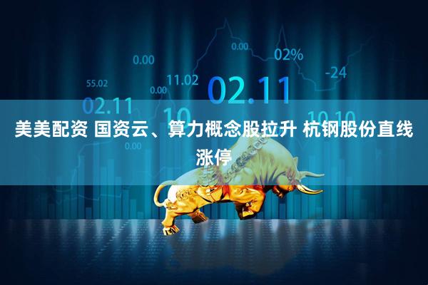 美美配资 国资云、算力概念股拉升 杭钢股份直线涨停