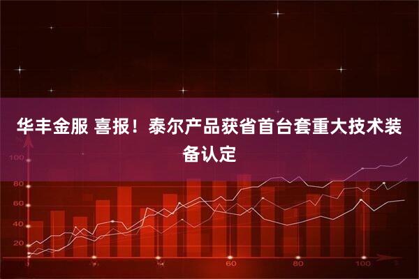 华丰金服 喜报！泰尔产品获省首台套重大技术装备认定